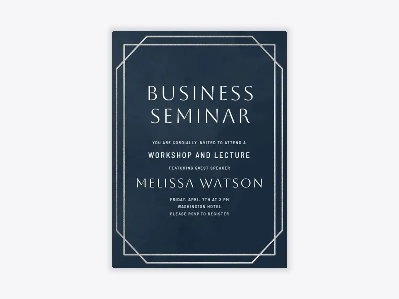 Geometric Border - professional_events - Invitation