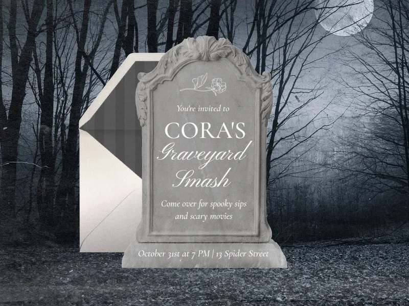 Graveyard Smash - halloween - Invitation