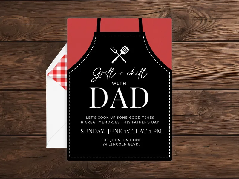 Grillin’ With Dad - fathers_day - Invitation