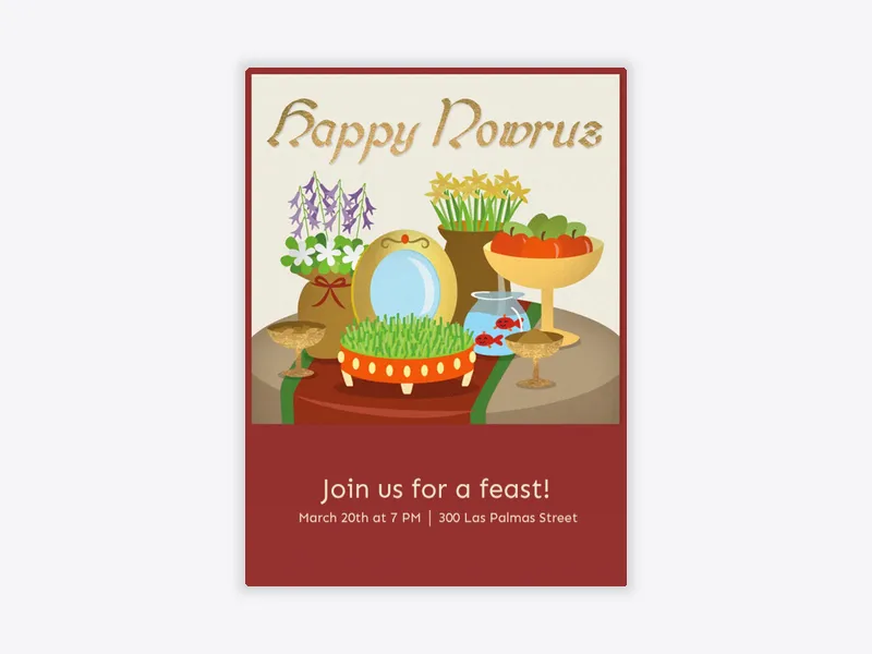 Happy Nowruz - nowruz - Invitation