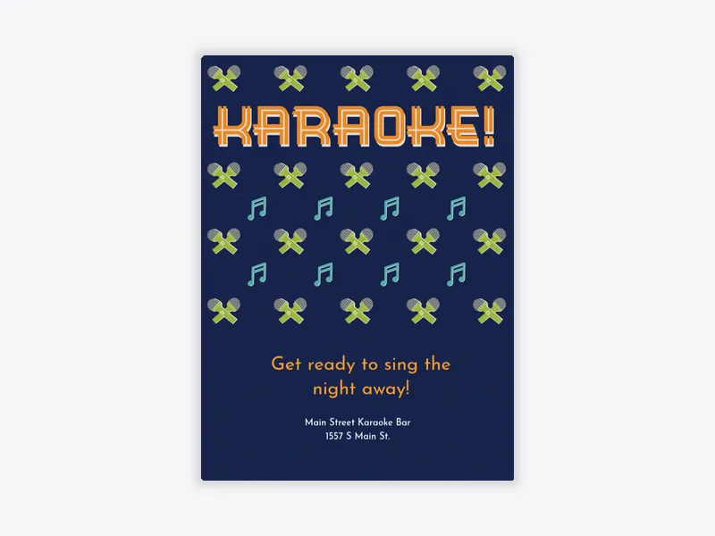Karaoke Mic Pattern - featured - Invitation