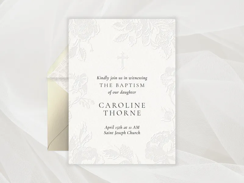 Lacy Darling - baptism - Invitation