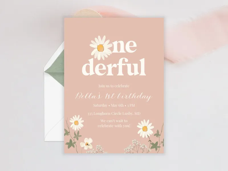 Little Miss Onederful - featured - Invitation