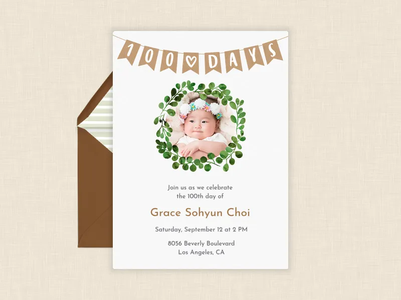 100 Days (Photo) - featured - Invitation