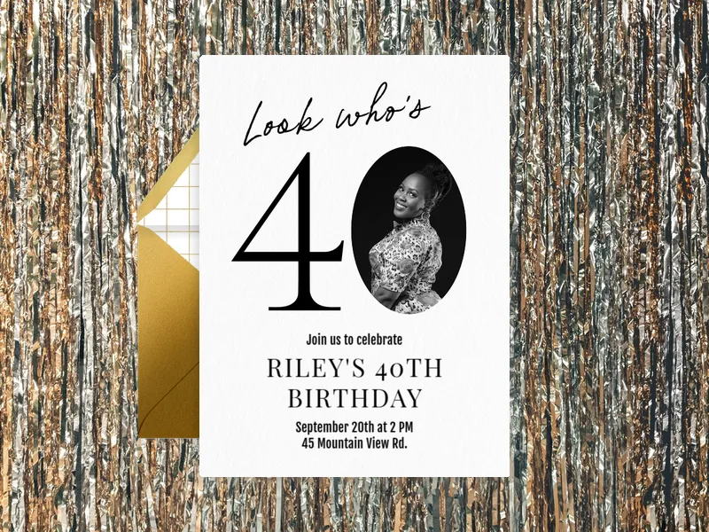 Major Decade (Photo) - 40th_birthday - Invitation