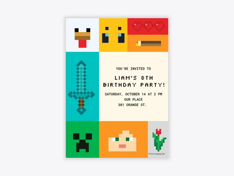 Minecraft: Vanilla Iconic Pixels - minecraft - Invitation