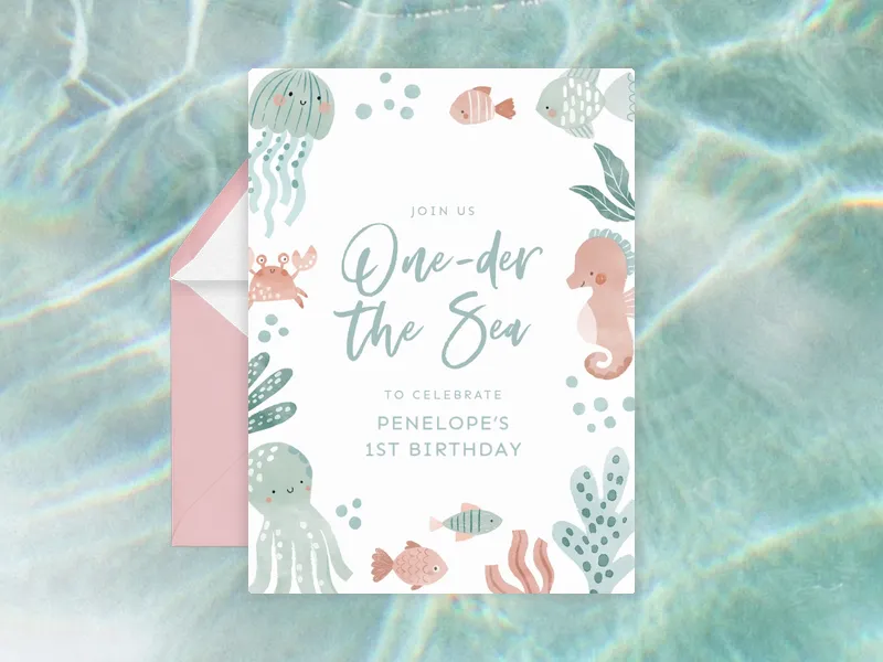 One-der the Sea - babys_first - Invitation