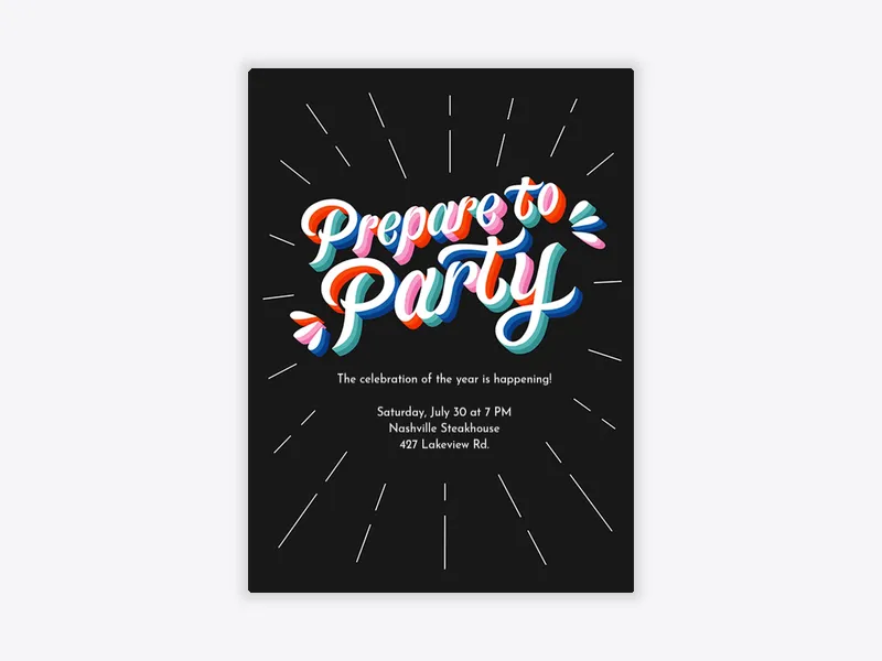 Prepare To Party - showers_and_parties - Invitation
