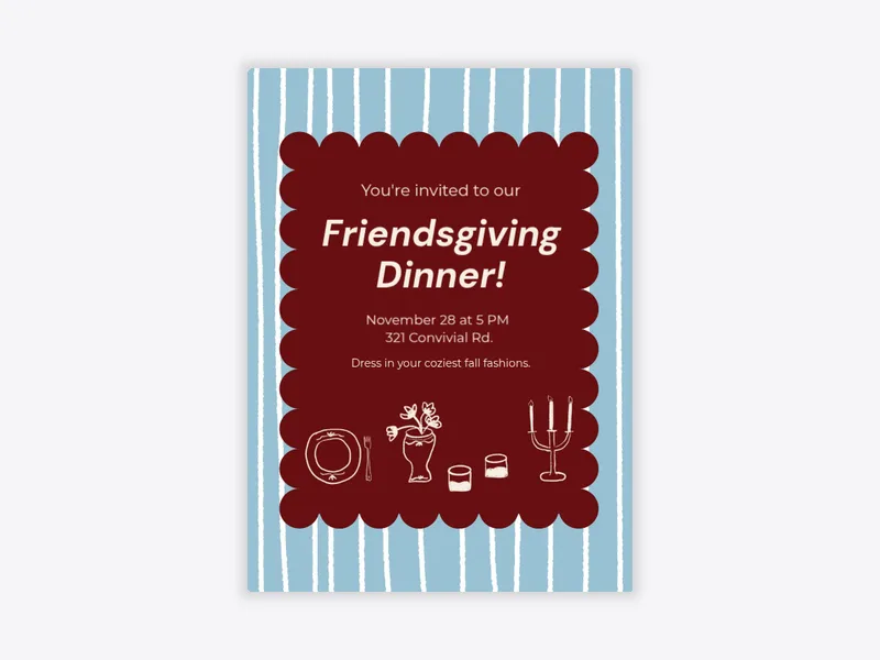 Scalloped & Striped x Jenna O’Brien of Feeling! Magazine - fall - Invitation