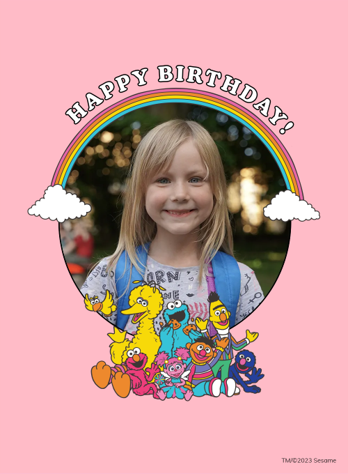 Sesame Street: Peace Love and Sesame Street (Photo) - birthday_kids_cards - Card
