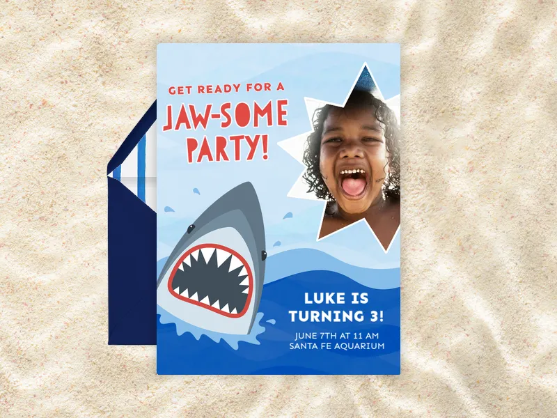 Shark Splash Bash - featured - Invitation