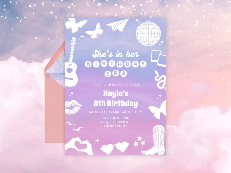 She’s in Her 8th Birthday Era - featured - Invitation