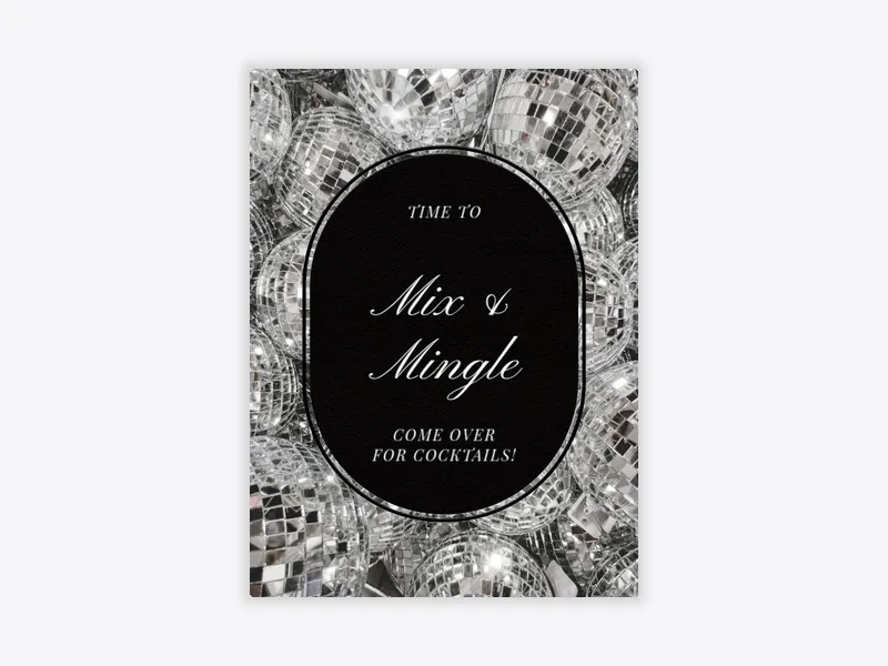 Silver Mirror Ball - featured - Invitation