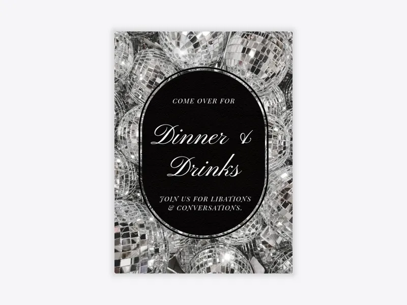 Silver Mirror Ball - featured - Invitation