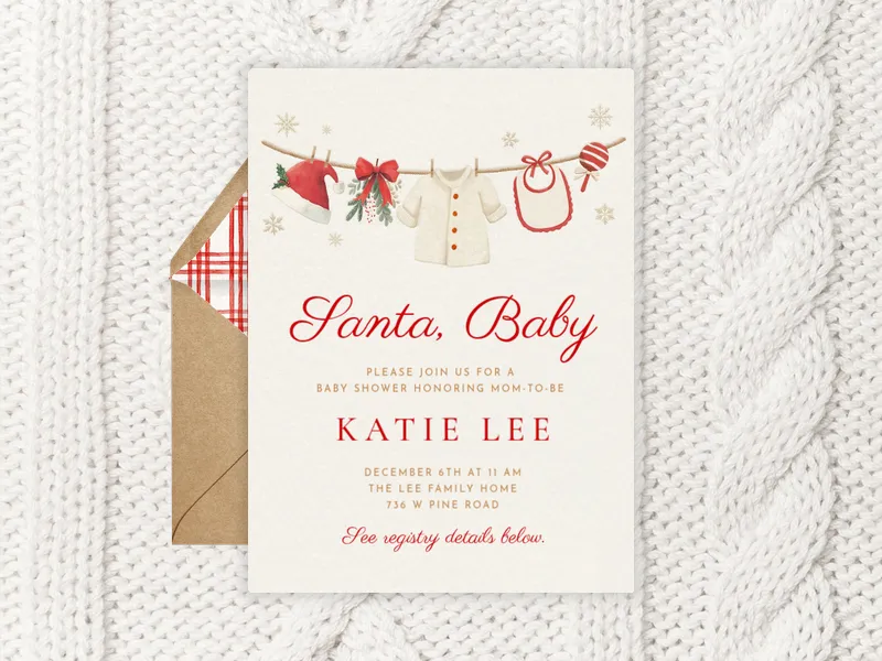 Santa, Baby - featured - Invitation