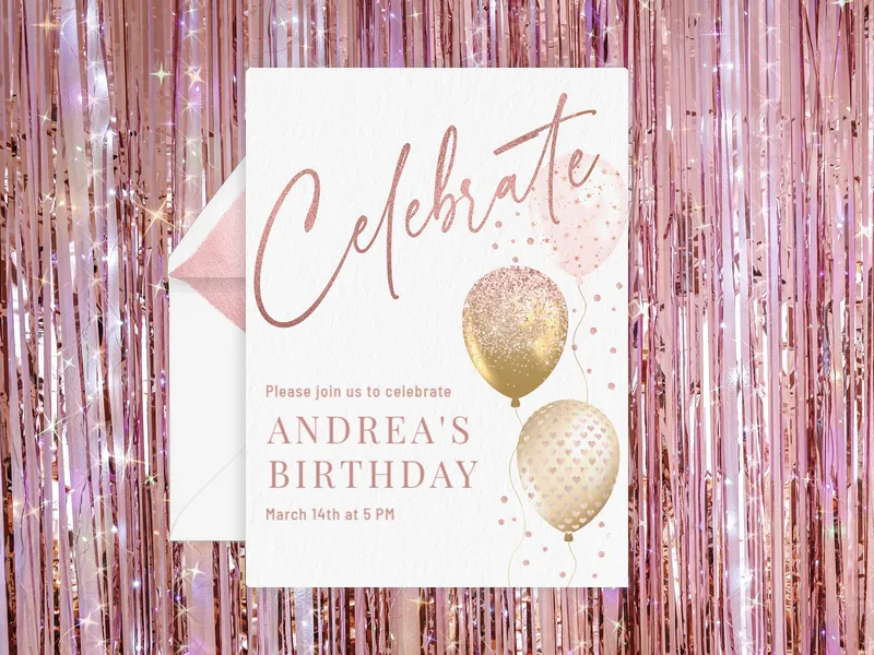 Simply Shimmering - adults - Invitation