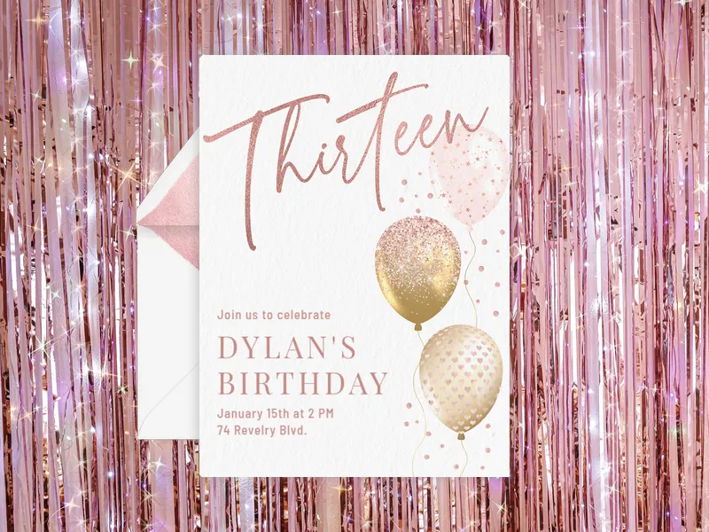 Simply Shimmering - birthday_forteens - Invitation