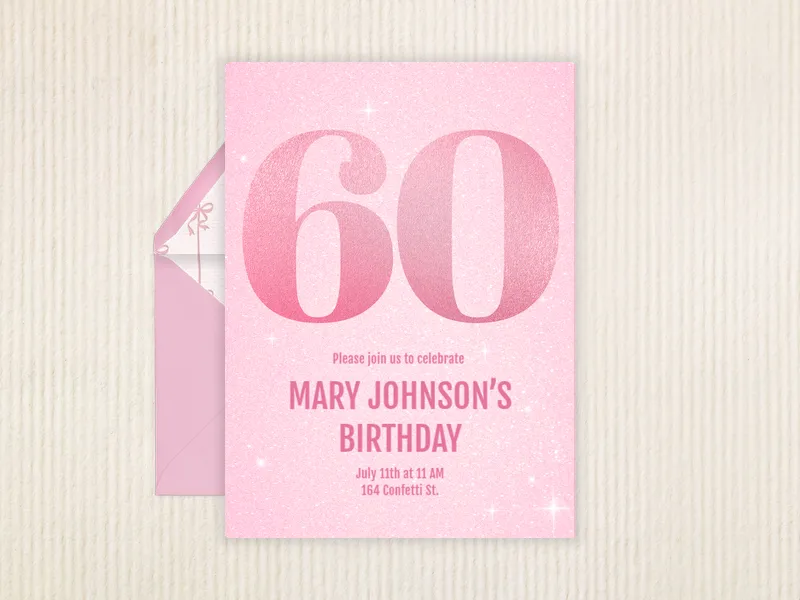 Sparkle & Shimmer - birthday_milestones - Invitation