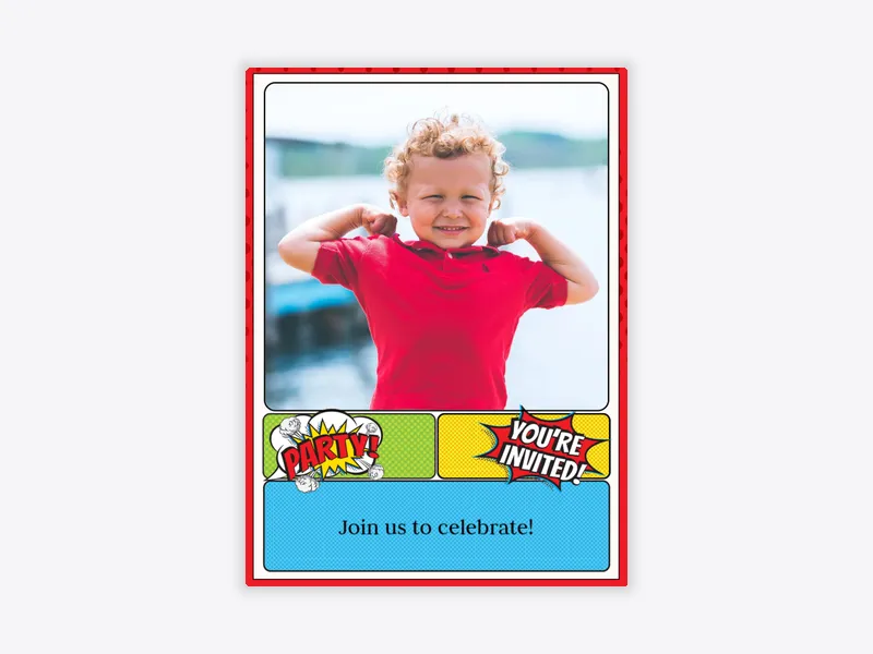 Super Boy (Photo) - birthday_dyo_uyo - Invitation