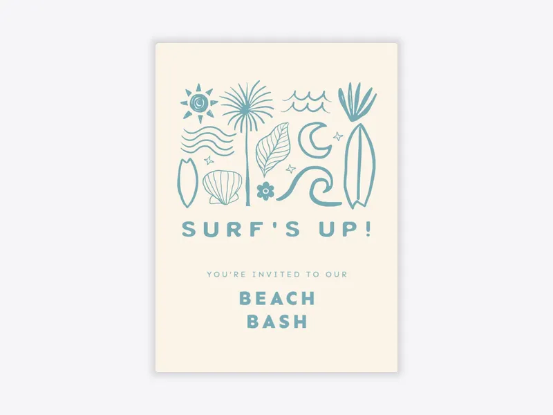 Surf’s Up, Let’s Party! - beach_party - Invitation