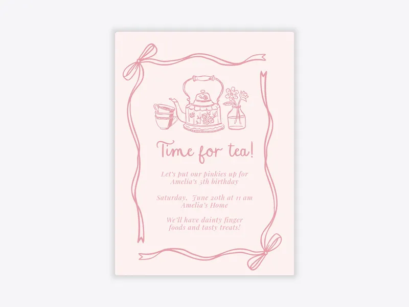 Sweet Tea - kids_tea_party - Invitation