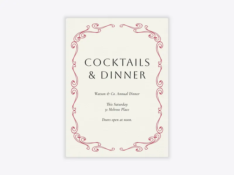 Swirling Border - business_save_the_date - Invitation