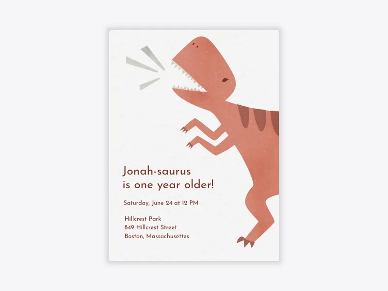 T-Rex - featured - Invitation