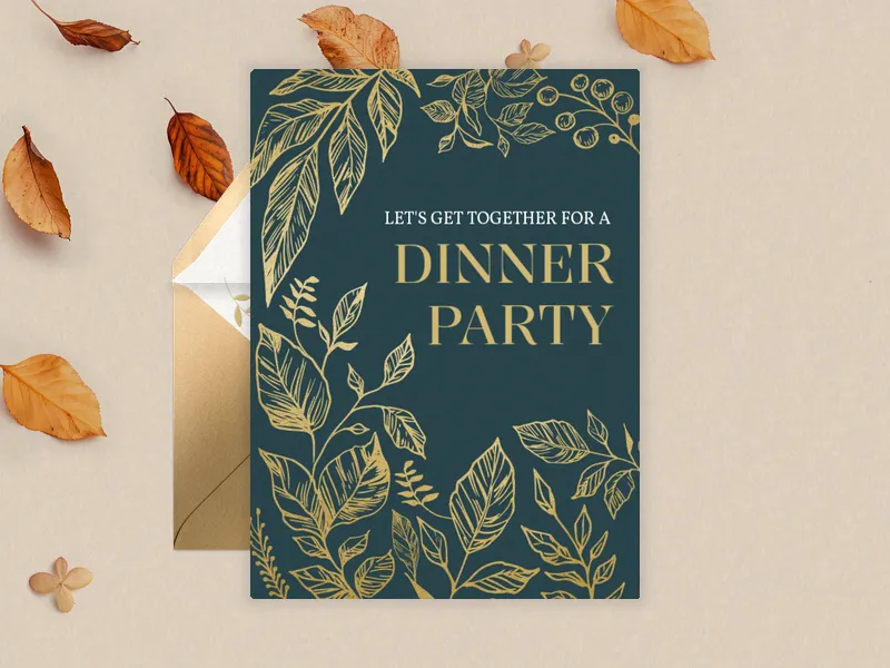 Thankful for Friends - dinner_party - Invitation