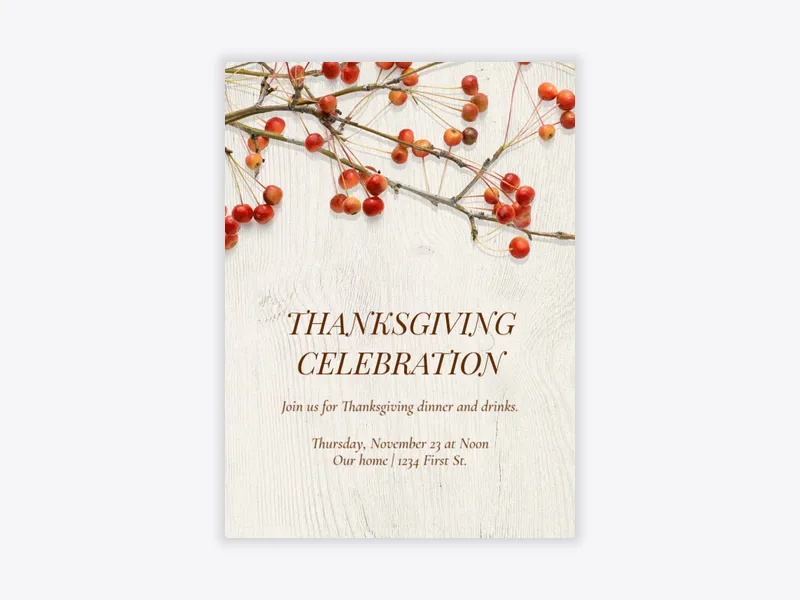 Thanksgiving Branches - featured - Invitation