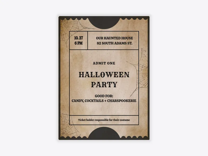 Ticket or Treat - halloween - Invitation