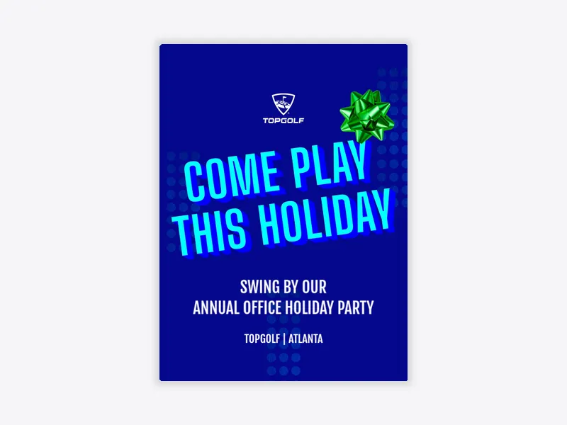 Topgolf: Holiday Play - topgolf - Invitation