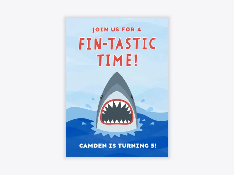 Totally Fin-tastic - featured - Invitation