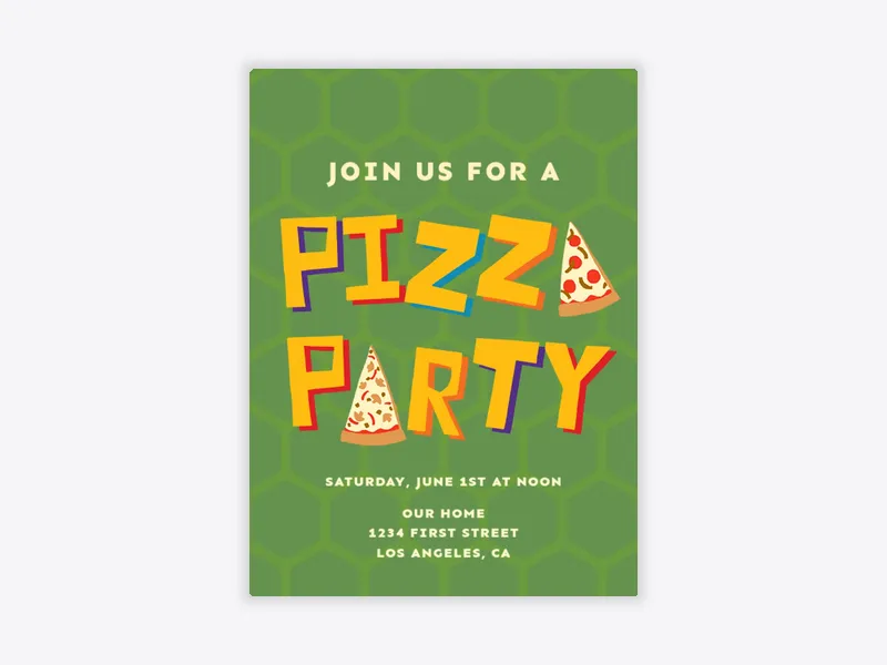Turtle Pizza Party - featured - Invitation