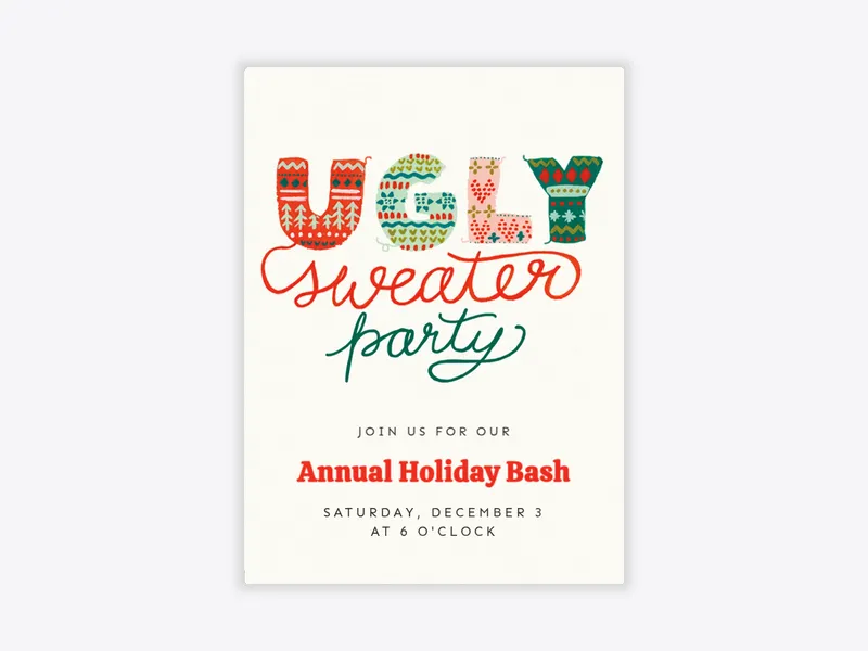 Ugly Sweater Party - holiday_party - Invitation