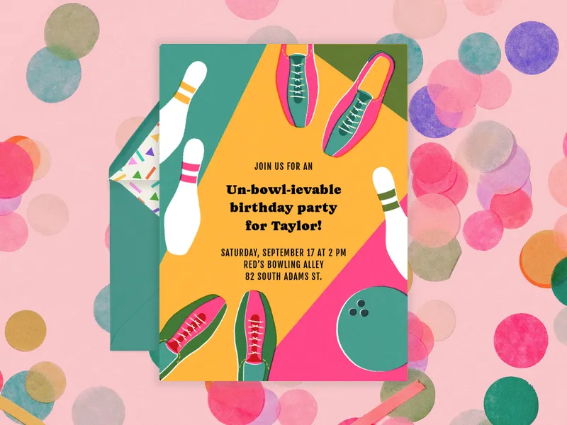 Unbowlievable Bowling Party - featured - Invitation
