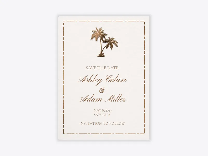 Bronze Under the Palms - save_the_date - Invitation