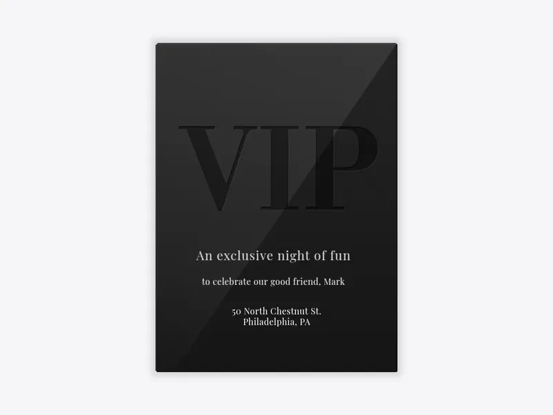 VIP - bachelor - Invitation