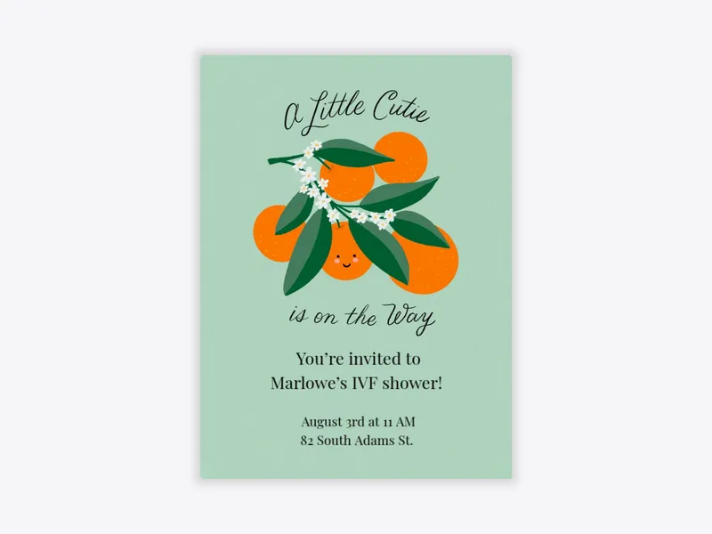 What a Cutie IVF Shower - featured - Invitation