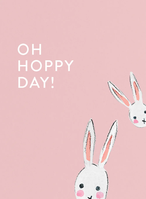 White Bunny Rabbit - easter_cards - Card