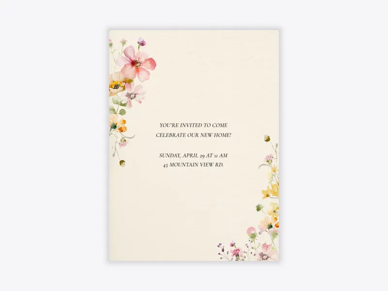 Wild Blush - housewarming - Invitation
