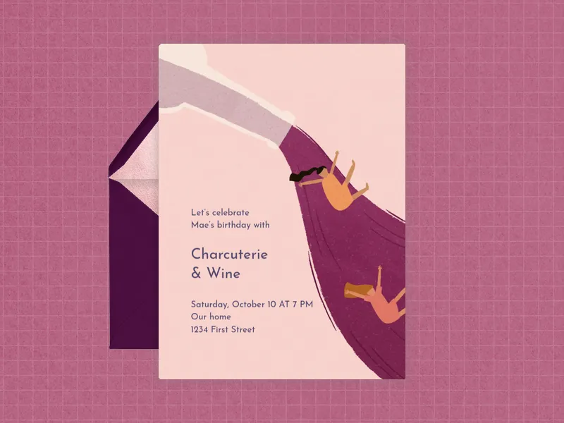 Wine Sliding - wine_tasting - Invitation