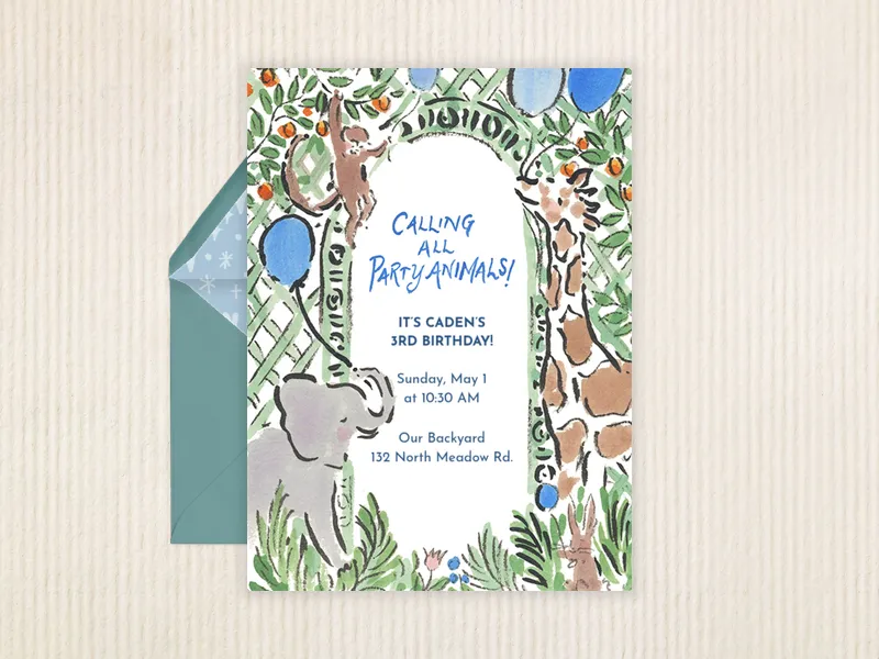 Zoo Animals 3rd Birthday - 3rd_birthday - Invitation