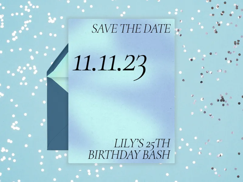 Abstract Petals Save the Date - birthday_save_the_date - Invitation