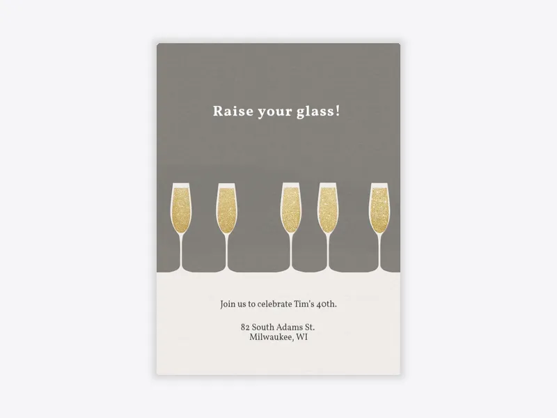 Gray Champagne Glasses - featured - Invitation