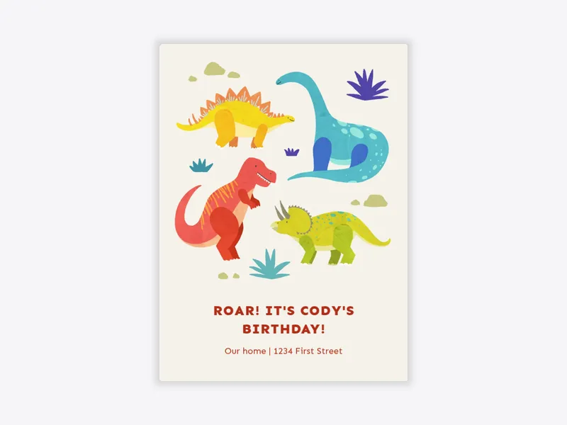 All the Dinos - featured - Invitation