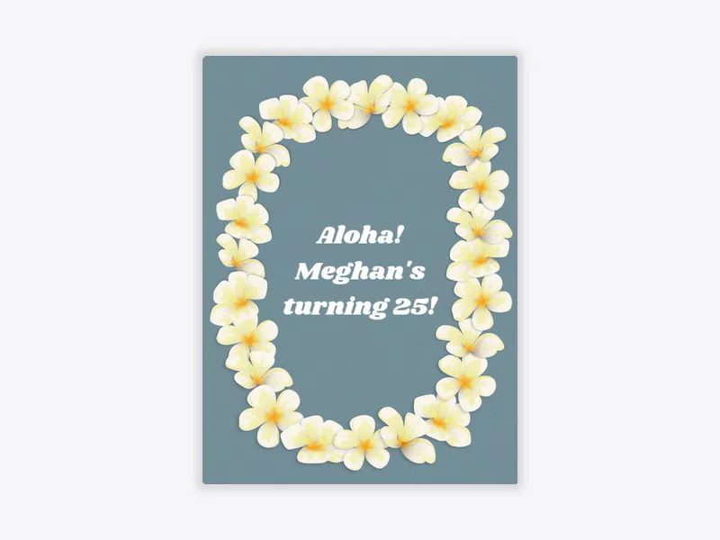 Beach Floral Lei - featured - Invitation