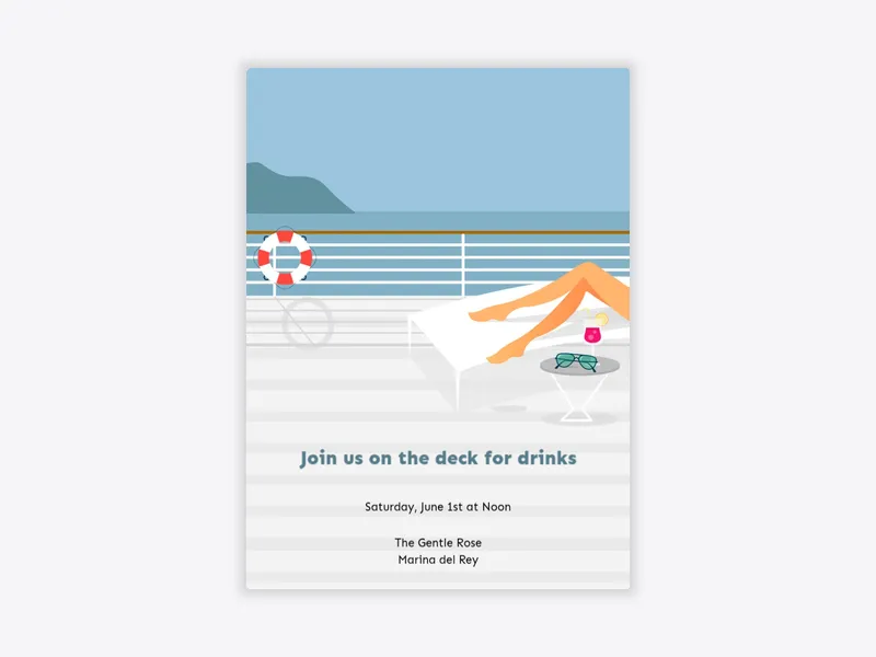 Beach Yacht - featured - Invitation