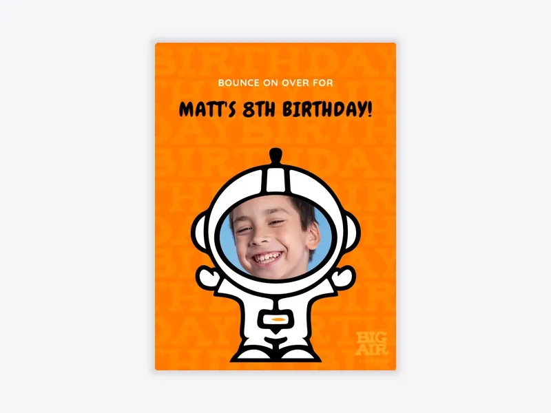 Big Air: Astronaut (Photo) - big_air - Invitation