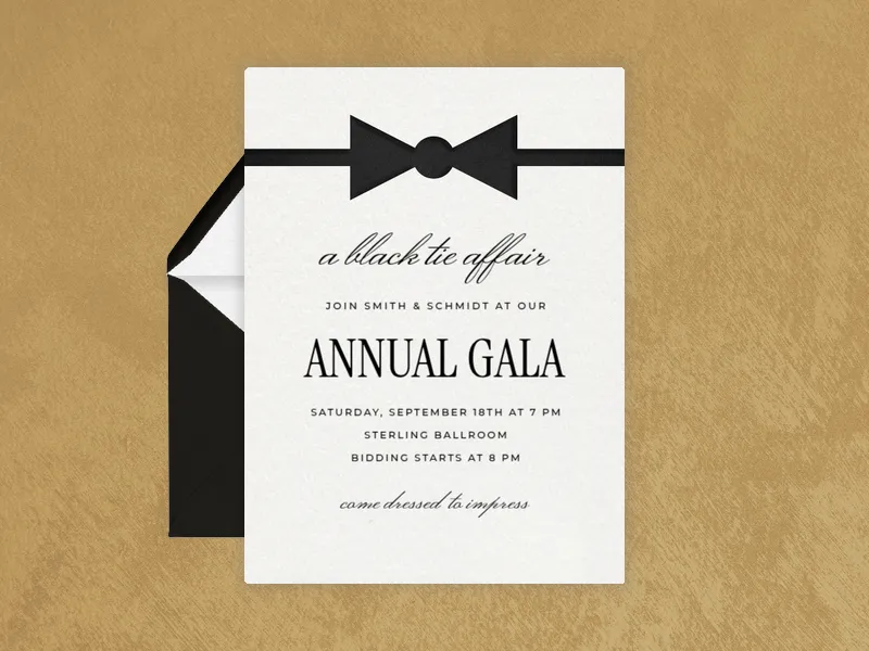Black Tie - charity_fundraisers - Invitation