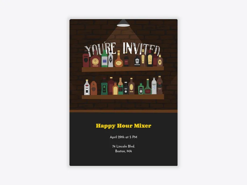 Top Shelf - happy_hour - Invitation